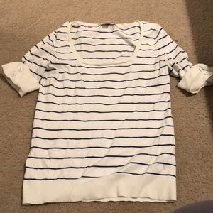 Blue and white stripped shirt